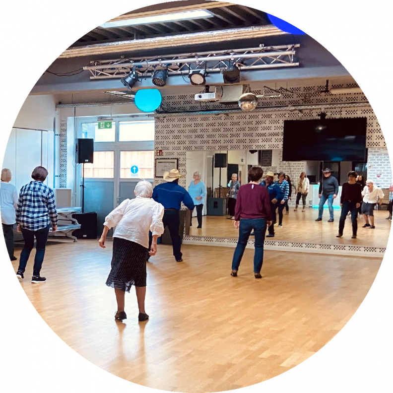 Bild aus dem Linedanceunterricht